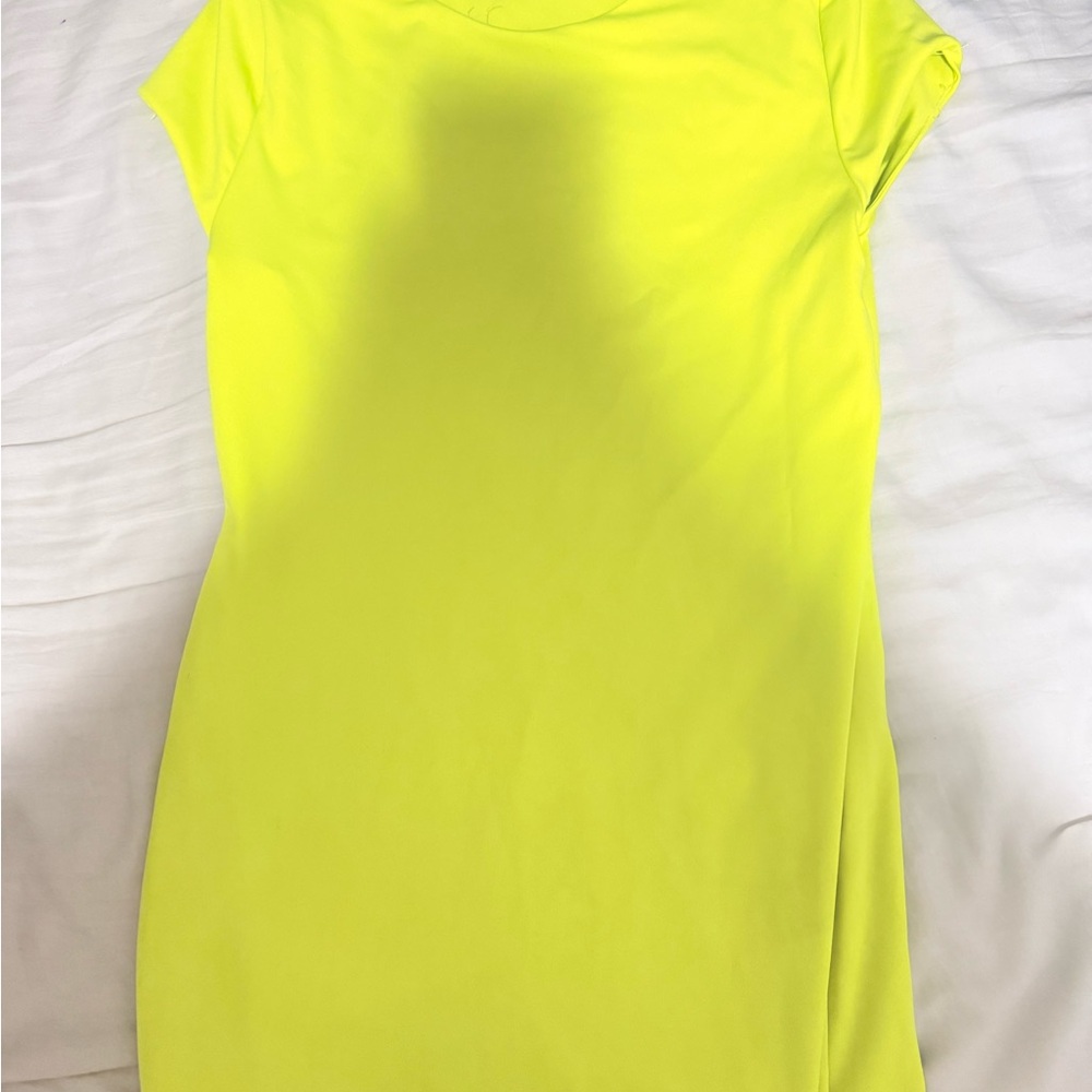 Bright Yellow Short Sleeve Dress